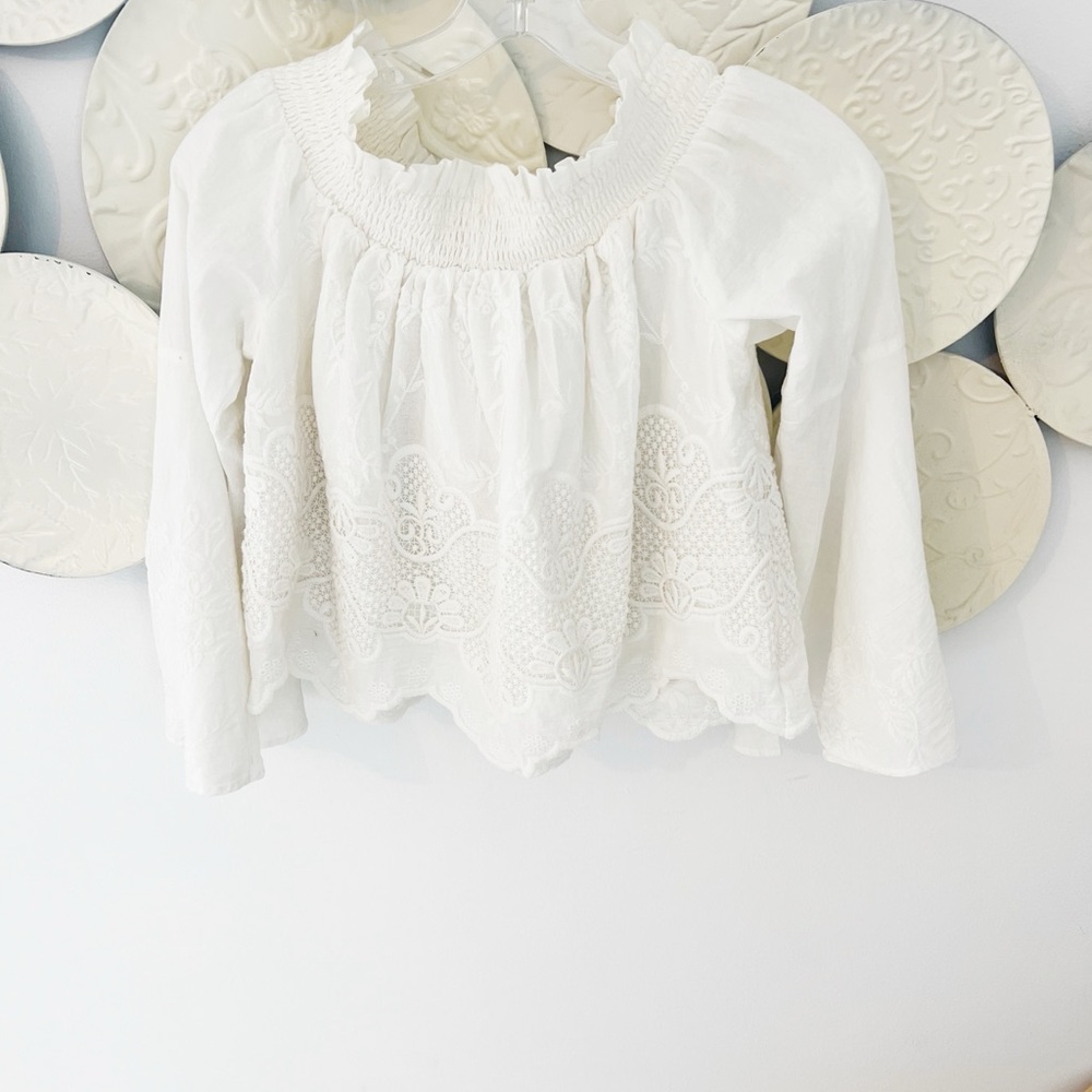 NWT Red Carter Off Shoulder Embroidered Blouse - Picture 4 of 6
